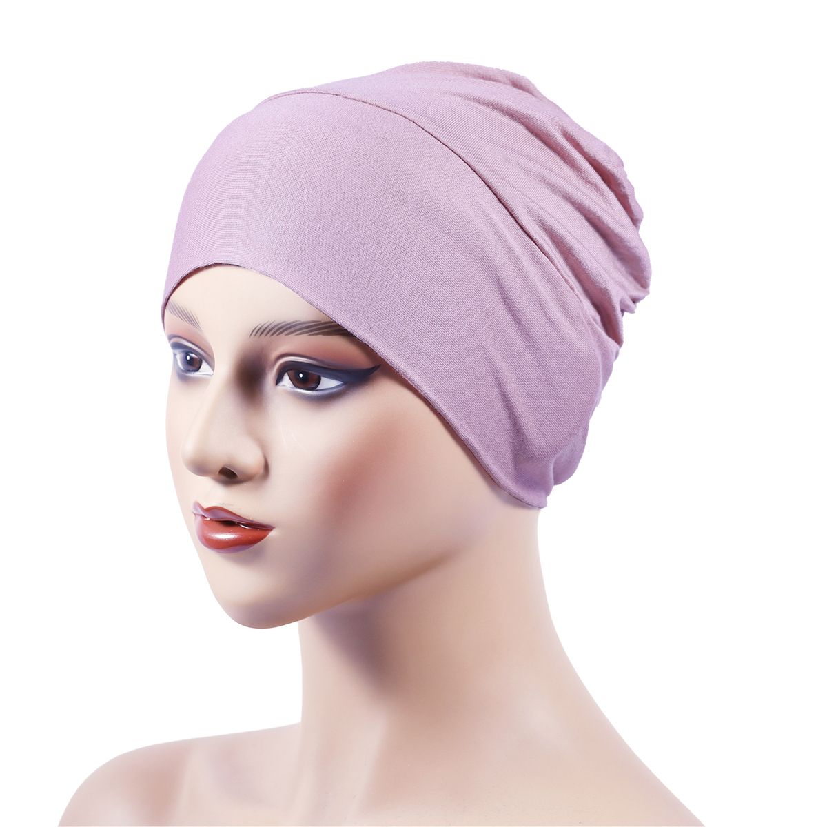 Women's headscarf hat, mercerized cotton bottoming hat, pullover hat, can hide hair, elastic hat, high elasticity_viptrois.com