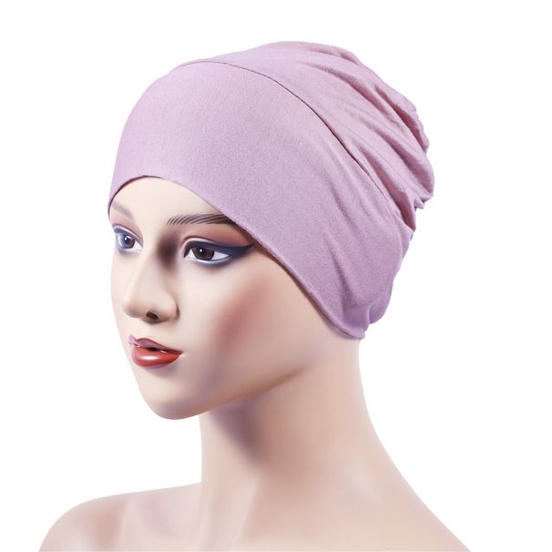 Women's headscarf hat, mercerized cotton bottoming hat, pullover hat, can hide hair, elastic hat, high elasticity_viptrois.com