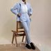 Men’s Clothing Men's Casual Blue Striped Seersucker Slim Fit Suit Jacket Business Gentleman Suit Trend_viptrois.com