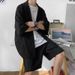 CT DK Uniform Men's Full Set Summer Loose College Style Trendy JK Suit Three-Quarter Sleeve Chic Small Blazer_viptrois.com