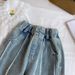 Toddler Girls Clothing Straight Jeans Girls Stylish Wide Leg Pants Spring And Autumn Children's Trousers_viptrois.com