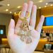 Diamond Colored Zircon Bow Pendant Rainbow Pendant Bag Keychain Pendant Bow_viptrois.com