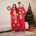 Christmas snowman hat alphabet Christmas family suit printed home clothes pajamas_viptrois.com