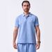 Men's Clothing Men's Summer New Jacquard Solid Color Lapel Button Outdoor Leisure Short Sleeved Polo Shirt_viptrois.com