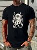 Steampunk Octopus Kraken Cthulhu Mens Cotton T-Shirt Tee Top Summer Stretched Graphic Versatile Soft Unisex Streetwear Homme Casual Comfortable_viptrois.com