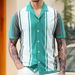 Men's Clothing Summer Patchwork Contrast Sweater Lapel Business Polo Shirt_viptrois.com