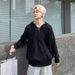 Monochrome Man- Autumn Winter New Hollow Out Long Sleeve Knitted Sweater Jacket Men And Women Hooded Cardigan Design Trendy Brand_viptrois.com