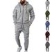 Men’s Fleece-Lined Hooded Sweatshirt & Jogger Pants Set – Lightweight & Comfortable (Sizes S-XXXL)_viptrois.com