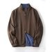 Timeless Linen Work Jacket – Reversible Stand Collar Coat For Effortless Sophistication_viptrois.com
