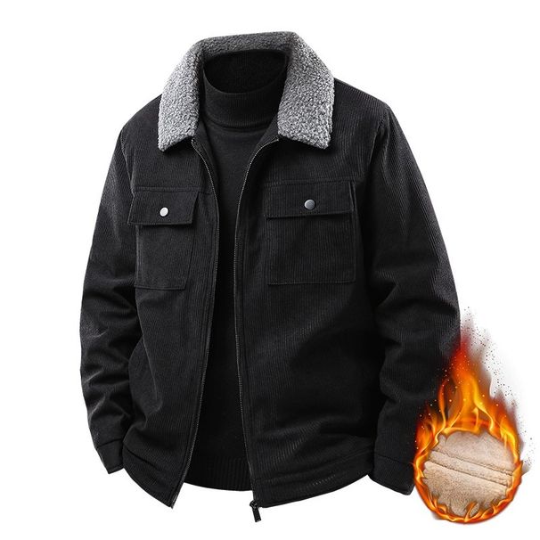 Autumn And Winter New Young And Middle-aged Coats, Fleece And Thickened Tooling, Large Size Loose Coats_viptrois.com