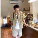 Men's Clothing Summer Short Sleeved Shirt Suit High End Shorts Two Piece Suit Trendy Sports Casual Suit_viptrois.com