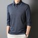 Nordmann Two-Piece Middle-Aged Men's Spring And Autumn Long Sleeve T-Shirt Polo Turn-Down Collar Business Casual Fashion_viptrois.com