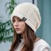 Women's Hats Winter Hat, Fashionable And Versatile, Large Head Circumference, Knitted Wool Hat, Warm, Loose, Pile Hat_viptrois.com