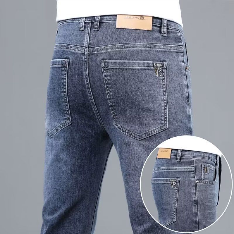 Men's Clothing High End Jeans Summer Thin Slim Straight Pants Spring And Autumn Casual Pants_viptrois.com