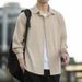 Men's Clothing Spring And Summer Men's Solid Color Shirts Loose Business Casual Youth Tops Handsome Thin Long Sleeved Shirt Jacket Trendy_viptrois.com
