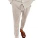 Men's Solid Color Casual Trousers - Slim Fit Versatile Pants For Everyday & Smart Casual Wear_viptrois.com