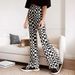 Mother & Kids INS Girls Spring And Autumn Plaid Bell Bottom Pants Children's Leisure Sports New Pants_viptrois.com