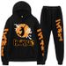New Trendy Anime Series Youth Casual Hooded Sweatshirt Hoodie Top Pants Set_viptrois.com