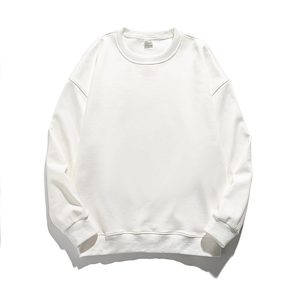 Pure Pure 480g Silver Fox Fleece Men's Loose Drop Shoulder Heavyweight Crew Neck Sweatshirt Youth Campus Autumn Winter Jacket_viptrois.com
