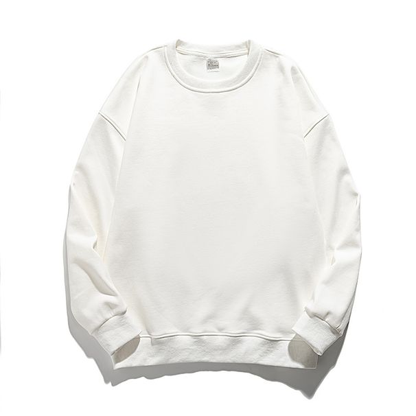 Pure Pure 480g Silver Fox Fleece Men's Loose Drop Shoulder Heavyweight Crew Neck Sweatshirt Youth Campus Autumn Winter Jacket_viptrois.com