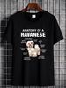 Anatomy Of A Havanese Dog Cuba Bichon Dog Lover T Shirt Tee Mens Womens Gift New Designer Clothes Streetwear Soft Unisex Stretched Casual_viptrois.com