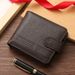 Men's Wallet Men's Wallet, Short Pu Leather Zipper Buckle Wallet, Purse, Coin Purse_viptrois.com