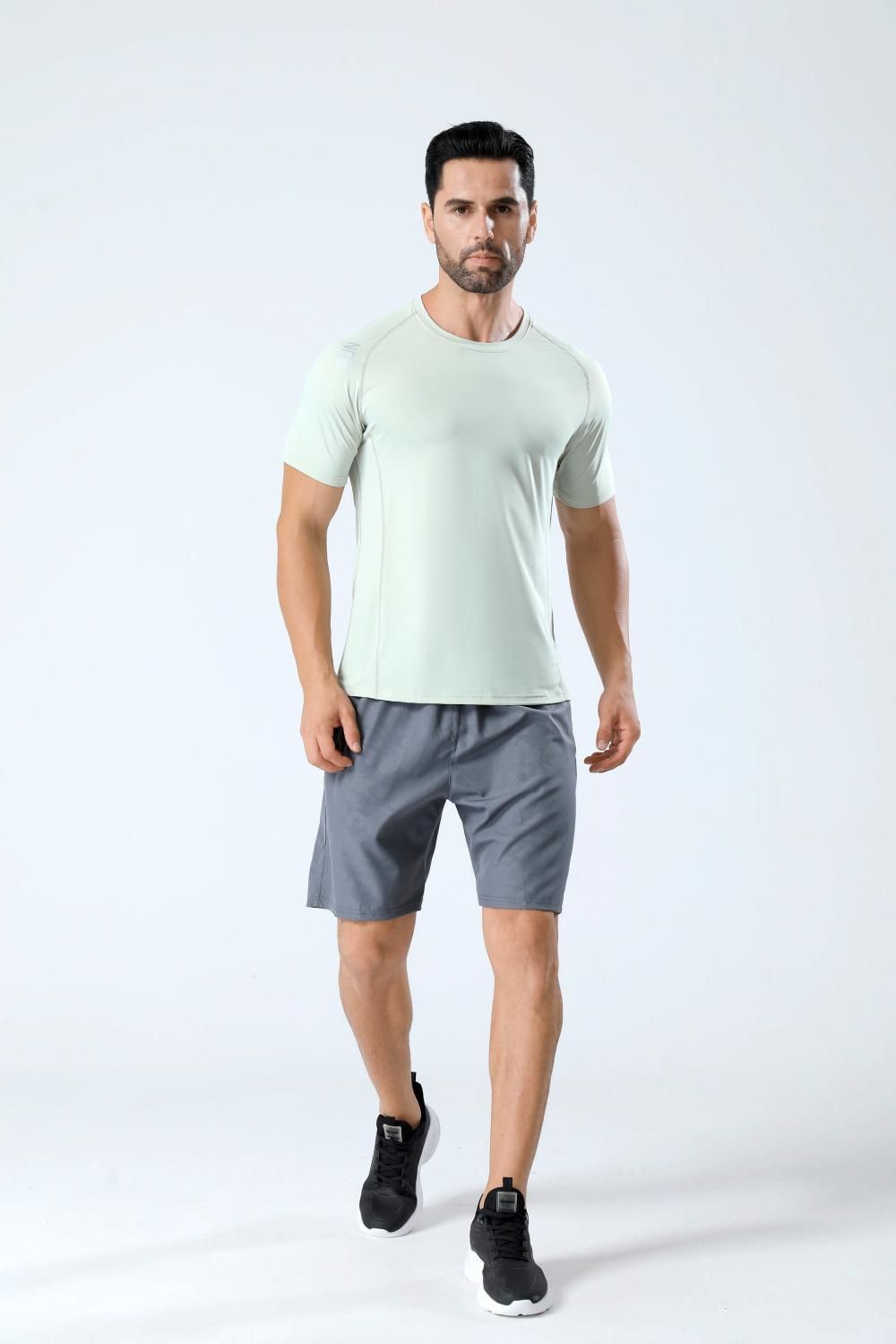 Men's Clothing Quick-Drying Short-Sleeved Ice Silk Breathable Sports Running Fitness Clothes Ice Sense T-Shirt Training Track And Field Suit_viptrois.com