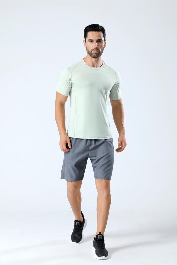 Men's Clothing Quick-Drying Short-Sleeved Ice Silk Breathable Sports Running Fitness Clothes Ice Sense T-Shirt Training Track And Field Suit_viptrois.com