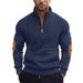 Men's Clothing Solid Color Corduroy Sweatshirt With Stand Up Collar And Half Zip Casual Long Sleeved Autumn Winter New Arrivals_viptrois.com