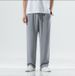 Men Summer Thin Breathable New Style Mile-Age An Young Cotton Linen Wie-Leg Casual Long Pants Plus Size Treny_viptrois.com