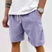 Men’s Clothing Spring And Summer Solid Color Lace Up Sports Pants Corduroy Simple Five Point Shorts Men's Shorts Casual Pants_viptrois.com