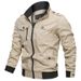 Men’s Slim-Fit Corduroy Jacket – Lightweight Zip-Up Casual Coat With Stand Collar & Side Pockets (Black/Khaki/Burgundy, M-5XL)_viptrois.com