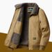 Pulse Thick Loose Jacket For Men, Pilot Uniform, European And American Style, Winter Casual Fleece-Lined Lamb Wool Cotton_viptrois.com