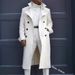 Pulse Cross-Border Foreign Trade New European American Fashion Autumn And Winter British Loose Jacket Mid-Length Trench Coat_viptrois.com