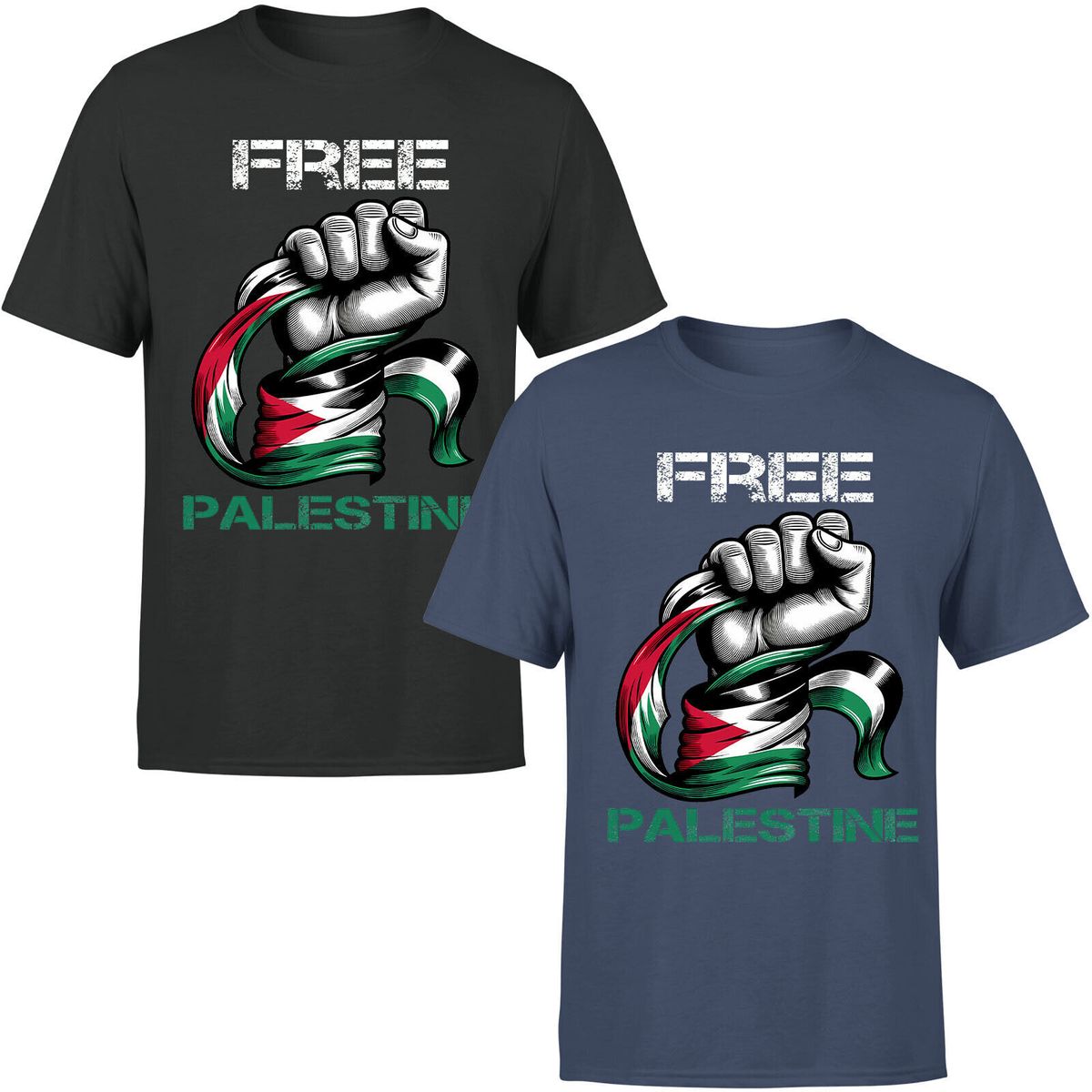 Free Palestine 100% Cotton T-shirt Mens Tees Top Freedom End Occupation Unisex Tee Top #2_viptrois.com