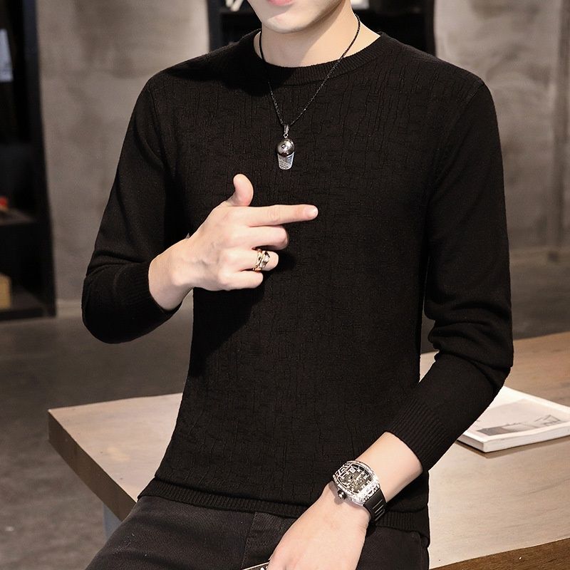 Pure Cross-Border Foreign Trade Dropshipping Bark Pattern Jacquard Round Neck Thin Knitted Sweater 2025 Spring Autumn_viptrois.com