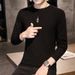 Pure Cross-Border Foreign Trade Dropshipping Bark Pattern Jacquard Round Neck Thin Knitted Sweater 2025 Spring Autumn_viptrois.com