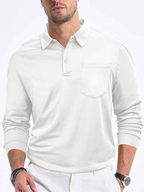 Pulse Casual Cross-Border European And American Solid Color Long Sleeve Loose Button Placket Mesh Fabric Turn-Down Collar_viptrois.com