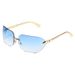 Snake Pattern Metal Frame Sunglasses - Windproof UV400 Protection Large Frame Slim Sunglasses For Men & Women_viptrois.com
