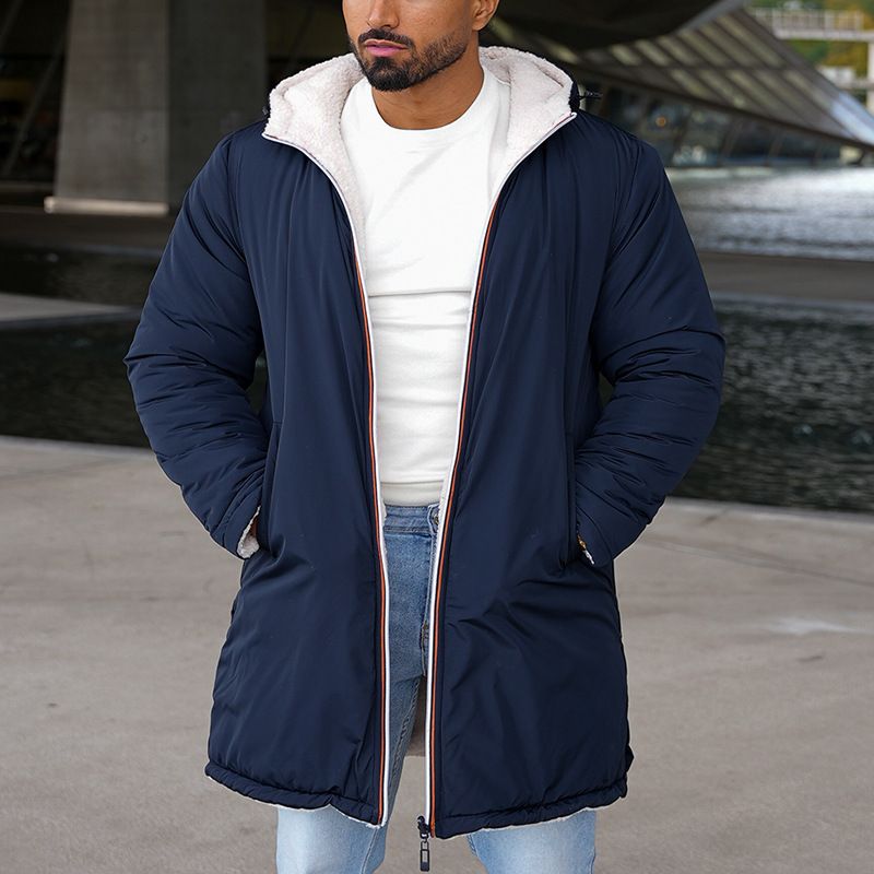 Reversible Color-Block Hooded Parka – Winter-Ready Dual-Layer Coat (S-XXXL, Polyester, Thermal Lining, Streetwear Essential)_viptrois.com