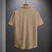 2025 Cross-Border Men's Turn-Down Collar Solid Color Knit Jacquard Casual Short-Sleeve Shirt_viptrois.com