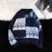 Pure Men's Sweater-Feel Trendy Brand Thickened Jacket Autumn Winter American Christmas Retro Japanese Style Lazy Knitted_viptrois.com