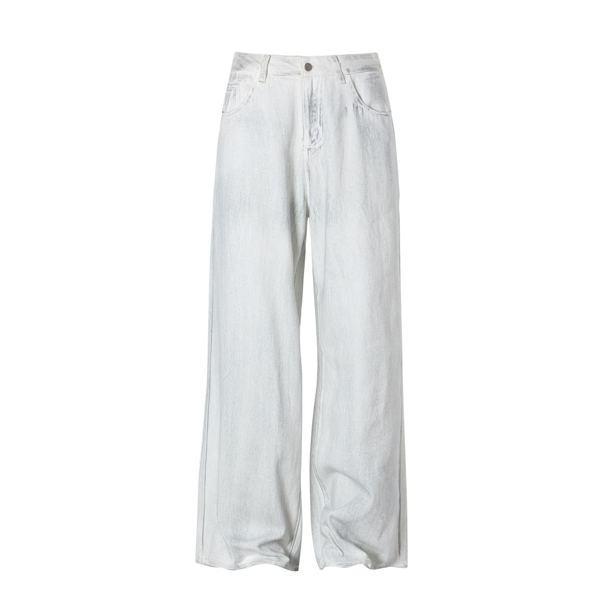 Men's Clothing High Street White Jeans Men And Women Dirtyfit Straight Loose Tie Dye Wide Leg Pants_viptrois.com