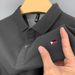 Men's Clothing Pique Cotton New Summer Men's Short Sleeved T Shirt Lapel Polo Shirt Embroidery Solid Color Men's Half Sleeved Top_viptrois.com
