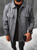 Men's Corduroy Work Jacket – Relaxed Fit, Double-Breasted Casual Coat With Multiple Pockets (S-XXL, 7 Colors)_viptrois.com