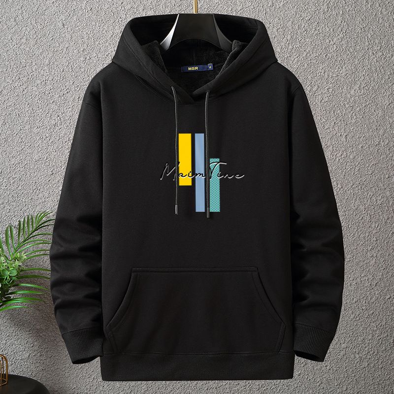 Fleece Thickened Pullover Hooded Sweater Fattened And Enlarged Loose Large Size Men's Clothing, Super Soft And Comfortable Winter_viptrois.com
