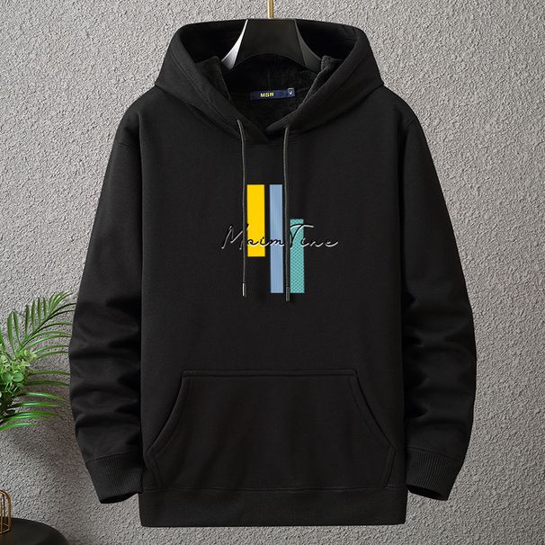 Fleece Thickened Pullover Hooded Sweater Fattened And Enlarged Loose Large Size Men's Clothing, Super Soft And Comfortable Winter_viptrois.com