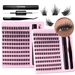 Lash Extension Set Sectional Fleece Glue Tweezers Set Natural Thick False Eyelashes C-curl Single Eyelash Cluster_viptrois.com