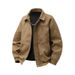 Vintage Distressed PU Leather Jacket For Men – Oversized Fit Up To 8XL, Retro Biker Style With Deconstructed Zipper & Multi-Pocket Design_viptrois.com