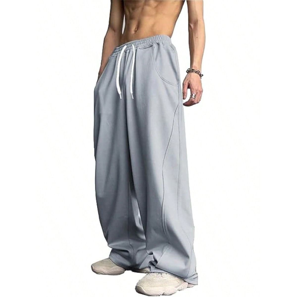 Men's Clothing Foreign Trade American Style Casual Pants, Men's Loose Fitting High Street Style Straight Leg Pants_viptrois.com
